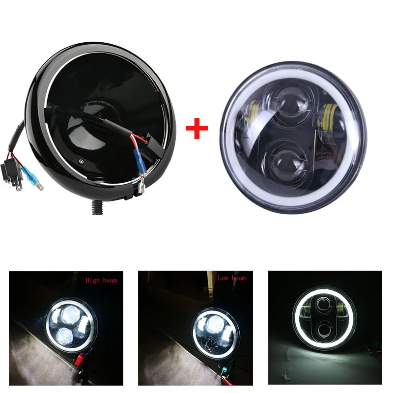 Motorcycle Accessories 5.75 inch led headlight halo angel eyes 5 3/4'' inch headlamp housing Bucket for Harley Sportster Touring
Motorcycle Accessories 5.75 inch led headlight halo angel eyes 5 3/4'' inch headlamp housing Bucket for Harley Sportster Touring