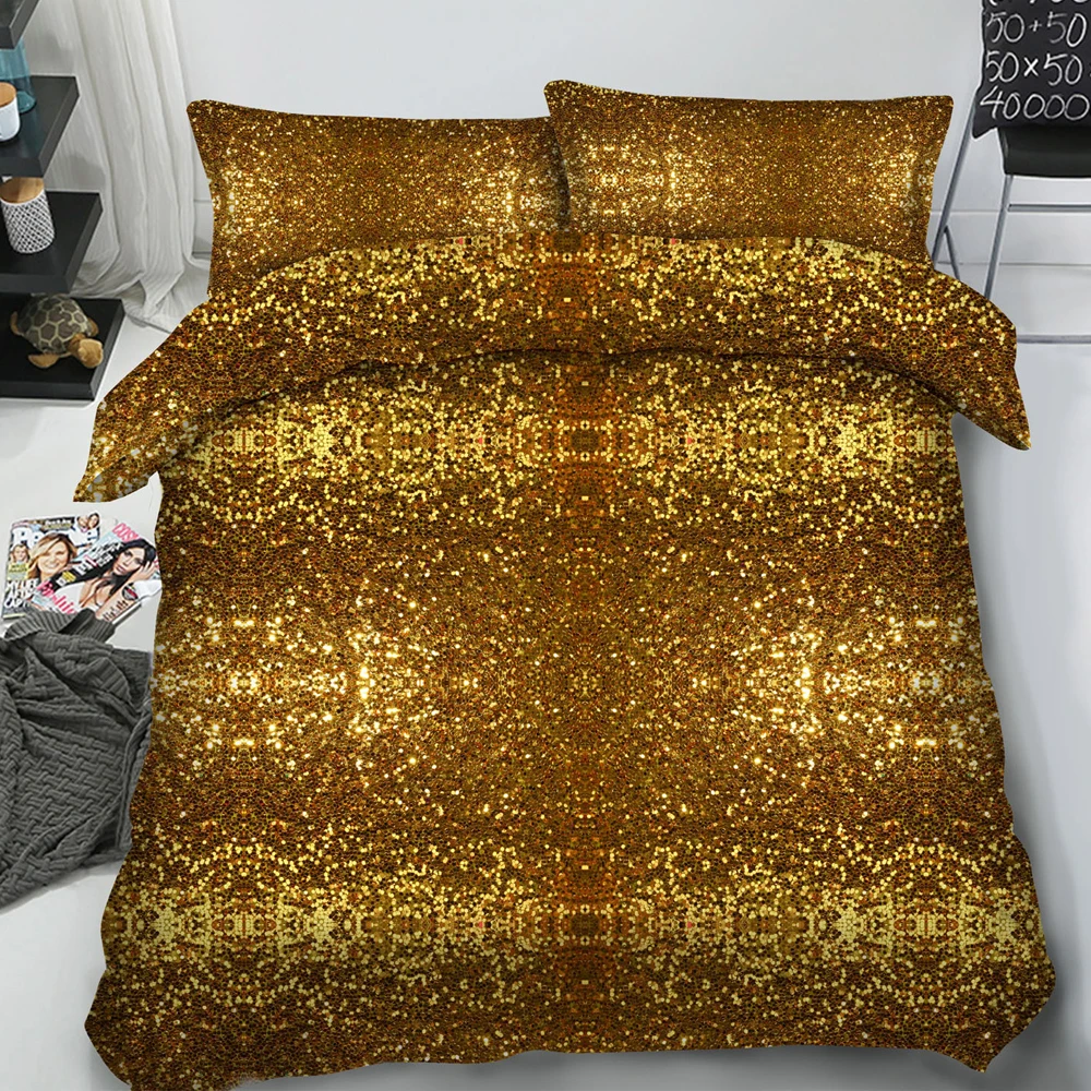 Textile Decorative Euro Bedding Sets 3 Piece Luxurious Light Gold Sequin Printed Duvet Cover,Cotton Fabrics,Allergy-free
Textile Decorative Euro Bedding Sets 3 Piece Luxurious Light Gold Sequin Printed Duvet Cover,Cotton Fabrics,Allergy-free