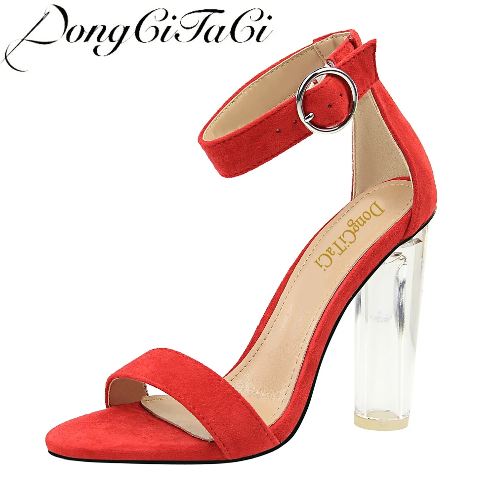 DongCiTaCi summer peep toe women's crystal sandal flcok buckle round toe transparency high heel sandal sexy Nightclub lady pumps 
DongCiTaCi summer peep toe women's crystal sandal flcok buckle round toe transparency high heel sandal sexy Nightclub lady pumps