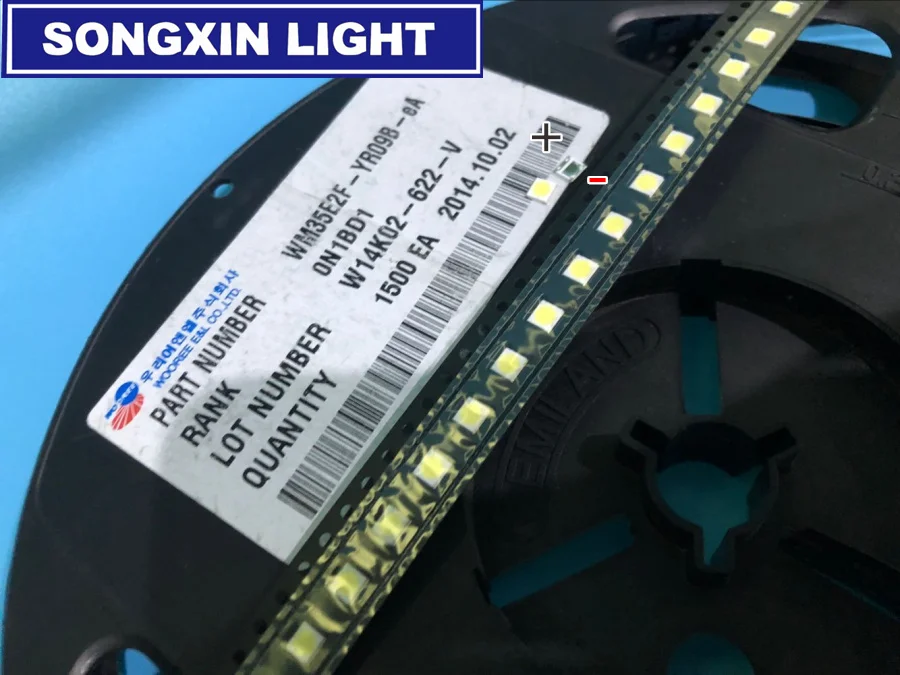 200PCS WOOREE LED Backlight 2W 6V 3535 150LM Cool white WM35E2F-YR09B-eA LCD Backlight for TV TV Application
200PCS WOOREE LED Backlight 2W 6V 3535 150LM Cool white WM35E2F-YR09B-eA LCD Backlight for TV TV Application