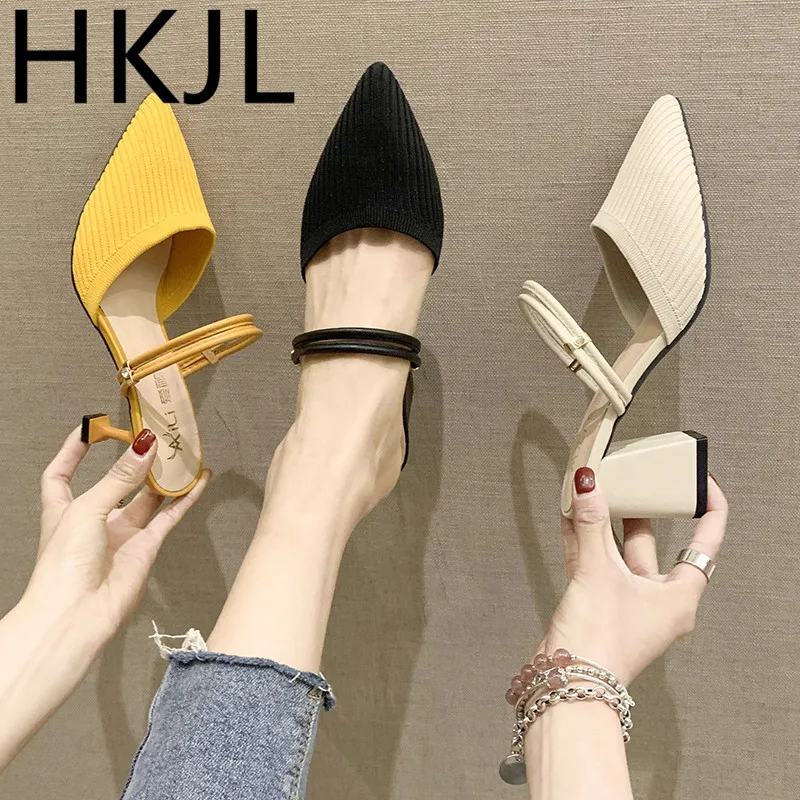 HKJL 2019 Baotou Slippers Hollow Women's Thick Heel with Knitted Woolen Face Pointed Small Fresh Slippers A919
HKJL 2019 Baotou Slippers Hollow Women's Thick Heel with Knitted Woolen Face Pointed Small Fresh Slippers A919