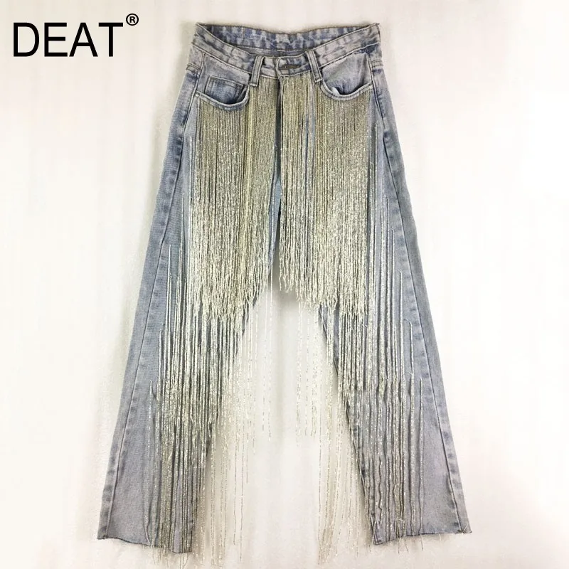 DEAT 2019 New Summer Fashion Women Clothes High Waist Tassels Washted Denim Pants Femlae Tight Jeans WG60005L
DEAT 2019 New Summer Fashion Women Clothes High Waist Tassels Washted Denim Pants Femlae Tight Jeans WG60005L