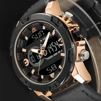 NAVIFORCE Luxury Brand Men Military Sport Watches Mens LED Analog Digital Watch Male Army Leather Quartz Clock Relogio Masculino image