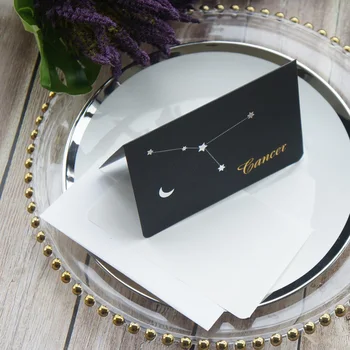 12pcs gold zodiac fold Card Cancer style with envelope as greeting card wedding birthday party invitation DIY Decor gift card
12pcs gold zodiac fold Card Cancer style with envelope as greeting card wedding birthday party invitation DIY Decor gift card