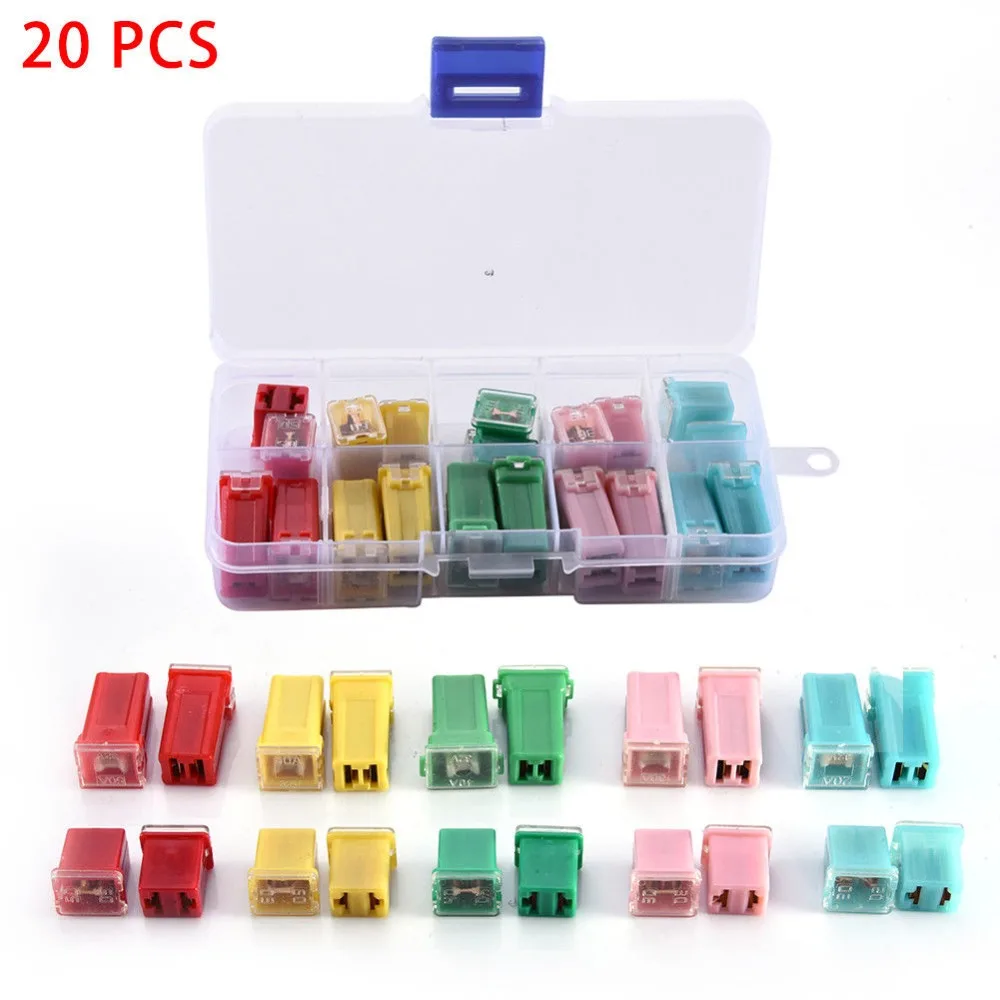 20pcs Mini Square Fuse 20A 30A 40A 50A 60A AMP Set Automotive Car Fuse with Plastic Box Assortment Auto Fuse
20pcs Mini Square Fuse 20A 30A 40A 50A 60A AMP Set Automotive Car Fuse with Plastic Box Assortment Auto Fuse
