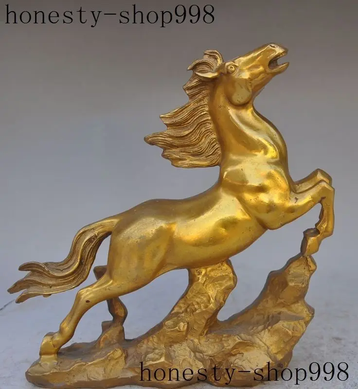wedding decoration 9"Lucky Chinese Feng Shui Brass Successful Zodiac Year run Horse animal Statue
wedding decoration 9"Lucky Chinese Feng Shui Brass Successful Zodiac Year run Horse animal Statue