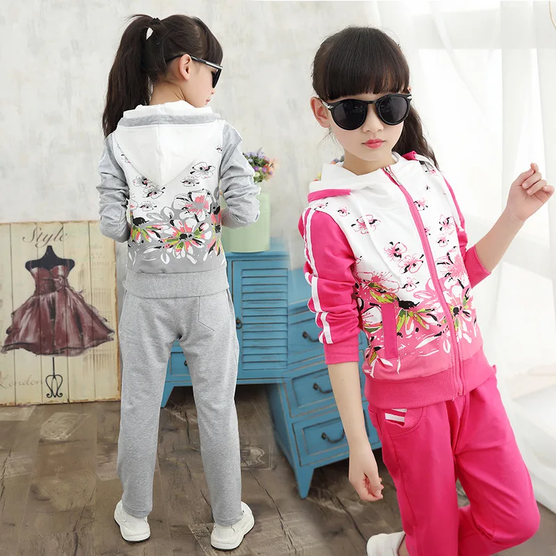 New Girls Clothing Sets Kids Girls Clothes Set Cotton Flower Print Hooded Coat + Pant 2PCS Girls Sport Suit Children Clothes
New Girls Clothing Sets Kids Girls Clothes Set Cotton Flower Print Hooded Coat + Pant 2PCS Girls Sport Suit Children Clothes
