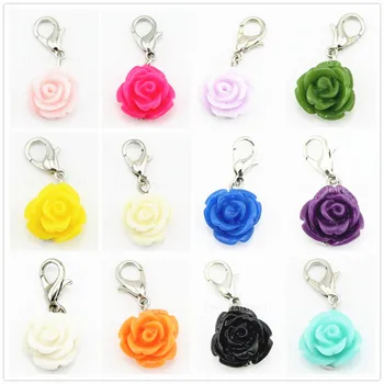 wholesale 120pcs/lot Mix 12 Different Color Rose Flower Dangle Charms With Lobster Clasp Charms For Floating Lockets Pendant
wholesale 120pcs/lot Mix 12 Different Color Rose Flower Dangle Charms With Lobster Clasp Charms For Floating Lockets Pendant