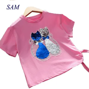 2019 summer fashion color changing clothes Demi flip sequin girls T-shirt children's short sleeve tops kids cotton tees
2019 summer fashion color changing clothes Demi flip sequin girls T-shirt children's short sleeve tops kids cotton tees