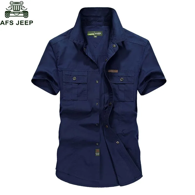 AFS JEEP Denim Shirt Men Camisa Masculina Plus Size 5XL Shirt hombre Summer Short Sleeve Pure Cotton Military Casual Mens Shirts
AFS JEEP Denim Shirt Men Camisa Masculina Plus Size 5XL Shirt hombre Summer Short Sleeve Pure Cotton Military Casual Mens Shirts