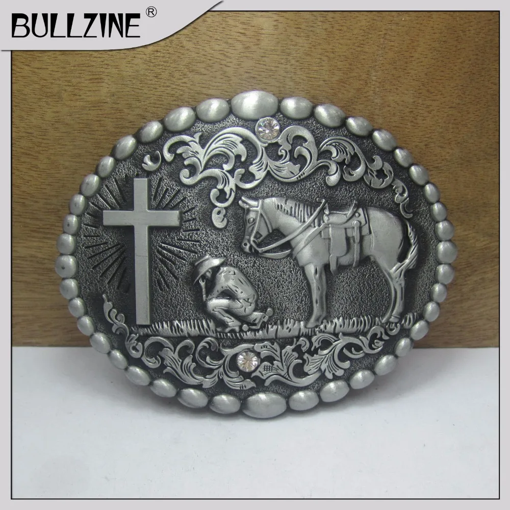 The Bullzine heavy horse belt buckle with pewter finish FP-03565 suitable for 4cm width snap on belt
The Bullzine heavy horse belt buckle with pewter finish FP-03565 suitable for 4cm width snap on belt