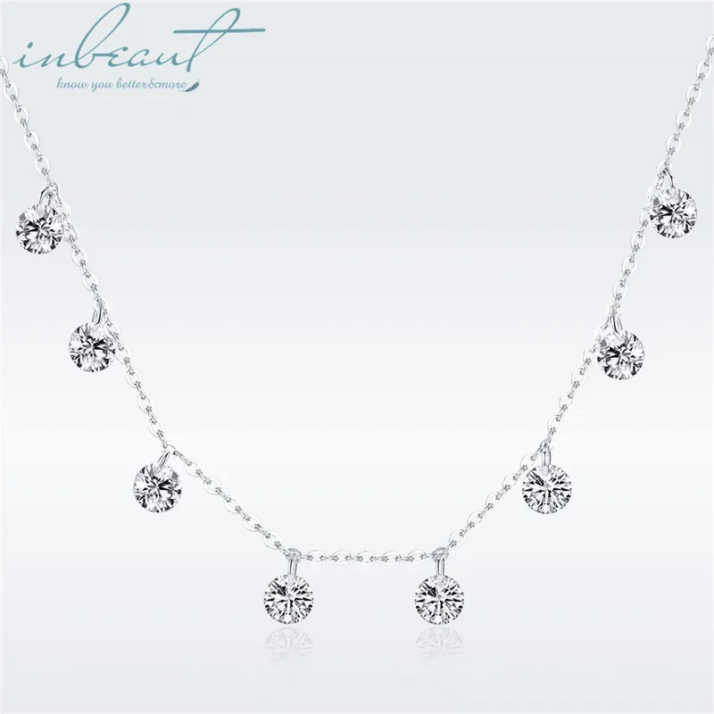 S925 Sterling Silver White Glittering Zircon Section Beads Necklace Original Design Round Princess Stone Pendant clavicle Chains
S925 Sterling Silver White Glittering Zircon Section Beads Necklace Original Design Round Princess Stone Pendant clavicle Chains