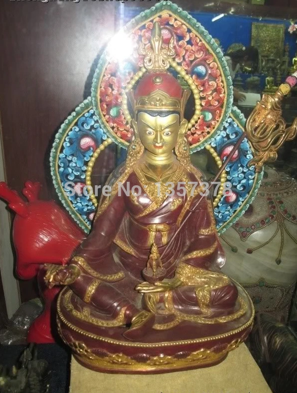 shitou 00535 21"Tibet Buddhism Purple Bronze 24K Gold Padmasambhava Master Buddha Statue
shitou 00535 21"Tibet Buddhism Purple Bronze 24K Gold Padmasambhava Master Buddha Statue