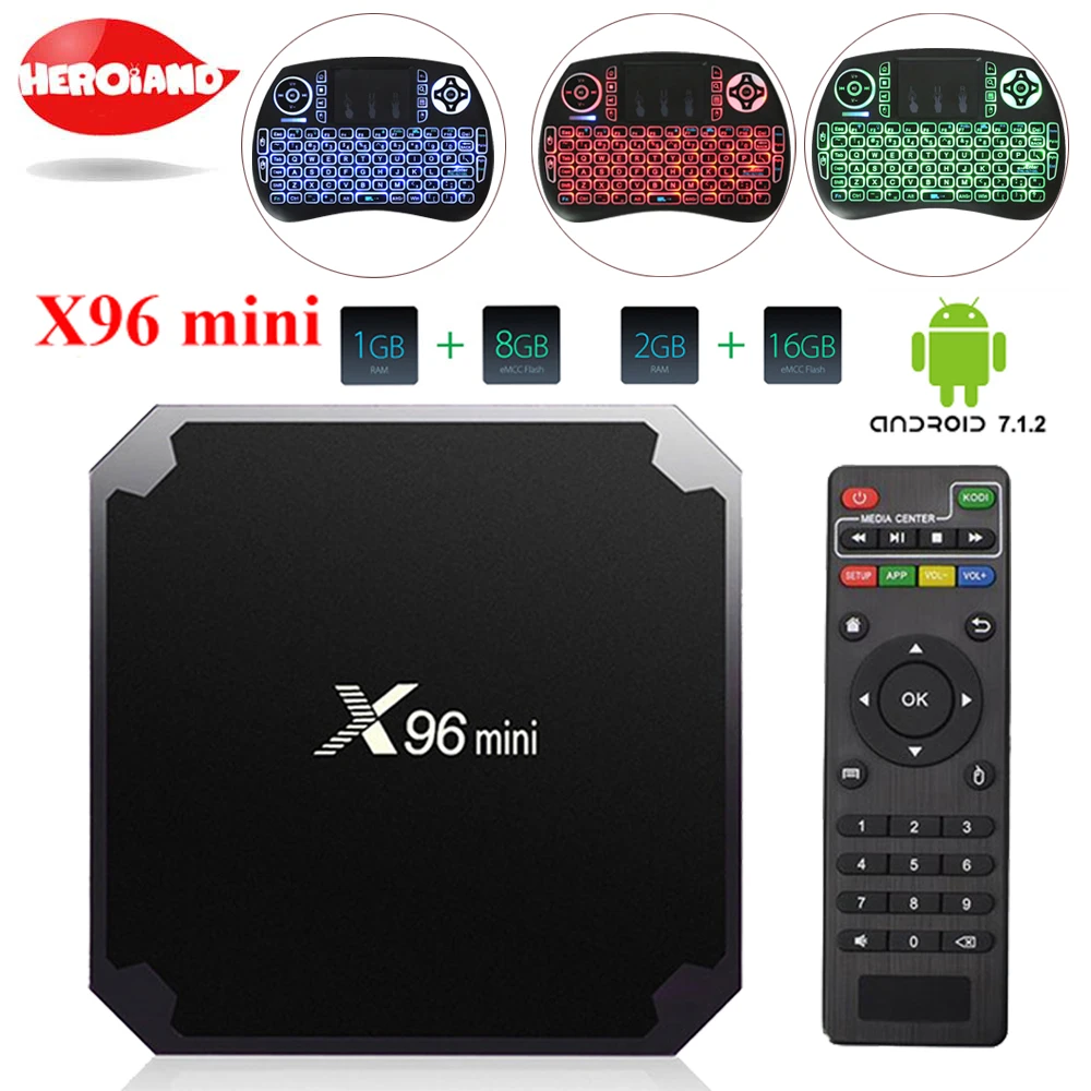 X96 mini Android 7.1 smart TV BOX 2GB 16GB Amlogic S905W Quad Core 2.4GHz WiFi Media Player IPTV Smart tv Box 1GB 8GB X96mini
X96 mini Android 7.1 smart TV BOX 2GB 16GB Amlogic S905W Quad Core 2.4GHz WiFi Media Player IPTV Smart tv Box 1GB 8GB X96mini