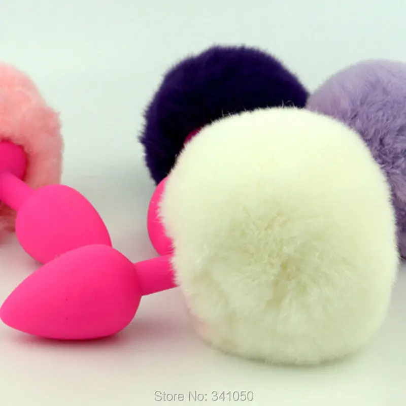 Silicone panties with anal plug tail rabbit tail anal sex toys butt plug,anal toy fox tail four color-1