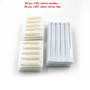50 pcs Tattoo Needles and 50 pcs White Tattoo Tubes Tips Set Sterile Tattoo Needles 11RL Disposable Plastic Tattoo Tips 11RT
50 pcs Tattoo Needles and 50 pcs White Tattoo Tubes Tips Set Sterile Tattoo Needles 11RL Disposable Plastic Tattoo Tips 11RT