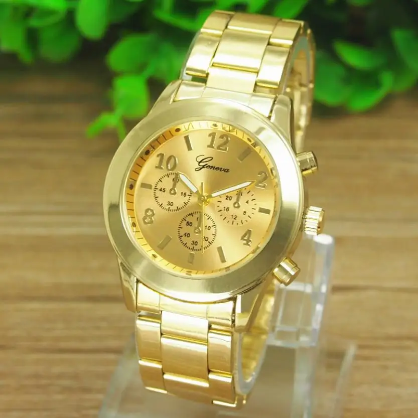 Women Fashion watches 2019 New Geneva Stainless Steel Ladies Gold Quartz Wrist Watch Female Montre Femme Orologios
Women Fashion watches 2019 New Geneva Stainless Steel Ladies Gold Quartz Wrist Watch Female Montre Femme Orologios