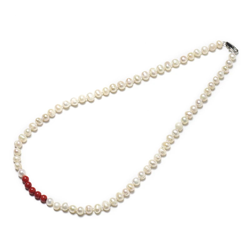 Small and Exquisite Design add White beads Mixed with Dark Red Beads 6-7 mm Freshwater Natural pearl Necklace
Small and Exquisite Design add White beads Mixed with Dark Red Beads 6-7 mm Freshwater Natural pearl Necklace