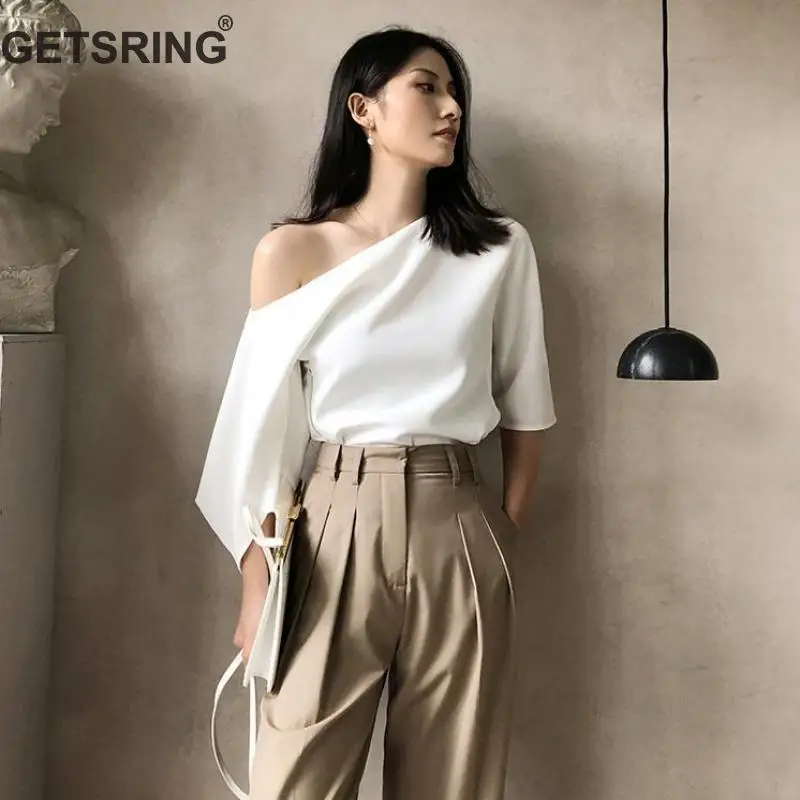GETSRING Woman Shirt Irregular Slash Neck Three Quarter Short Women Blouses Asymmetry White Wild Plus Size Top Women 2019 New
GETSRING Woman Shirt Irregular Slash Neck Three Quarter Short Women Blouses Asymmetry White Wild Plus Size Top Women 2019 New