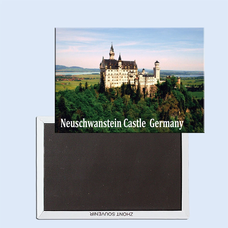 

Jewel of the Valley, Neuschwanstein Castle, Germany, Magnetic Refrigerator Affixed With Tourist Souvenirs Home Accessories 24869