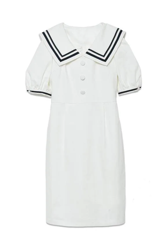 Elegant Women Vintage Dress Summer Naval Collar 2018 New Elegant High Waist Fashion Dress
Elegant Women Vintage Dress Summer Naval Collar 2018 New Elegant High Waist Fashion Dress