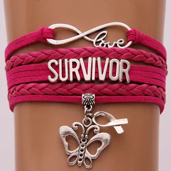 (10Pcs/Lot) Infinity Love Survivor Bracelet & Bangles Leather Butterfly Bow Charm Bracelet Handmade Wrap Jewelry For Women Men
(10Pcs/Lot) Infinity Love Survivor Bracelet & Bangles Leather Butterfly Bow Charm Bracelet Handmade Wrap Jewelry For Women Men