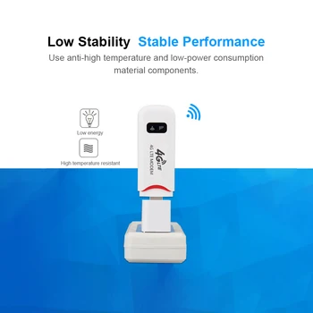 Portable 4G High Speed Mini Wifi Router Usb Modem 100Mbps LTE FDD Stable Signal Transmission With SIM Card Slot(White)
Portable 4G High Speed Mini Wifi Router Usb Modem 100Mbps LTE FDD Stable Signal Transmission With SIM Card Slot(White)