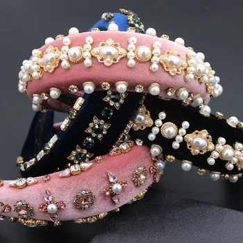 Exaggerated personality headband Baroque luxury heavy work exaggerated wild temperament headband rhinestone pearl headband 847
Exaggerated personality headband Baroque luxury heavy work exaggerated wild temperament headband rhinestone pearl headband 847