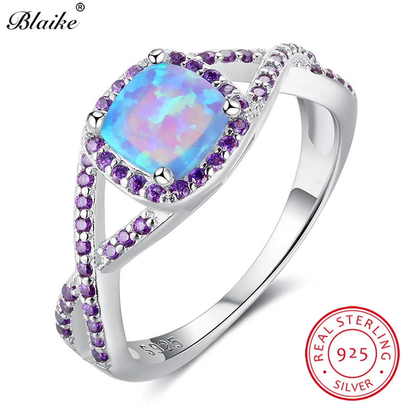 Blaike Retro Square Blue Fire Opals Purple Zircon Crossed Rings For Women 100% Real S925 Sterling Silver Birthstone Fine Jewelry
Blaike Retro Square Blue Fire Opals Purple Zircon Crossed Rings For Women 100% Real S925 Sterling Silver Birthstone Fine Jewelry
