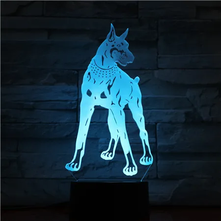 Cartoon Dog with 7 Colors Doberman Pinscher Lampe illusion 3D Basketball Lamp Amazing Visualization Optical Illusion 3D-1419
Cartoon Dog with 7 Colors Doberman Pinscher Lampe illusion 3D Basketball Lamp Amazing Visualization Optical Illusion 3D-1419
