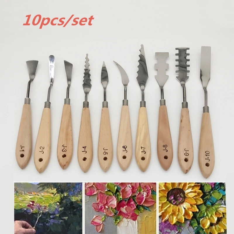 10pcs/set Professional 1x Palette Tool Stainless Steel Painting Palette Knife Oil Paint Spatula Mixing Scraper Art Tool
10pcs/set Professional 1x Palette Tool Stainless Steel Painting Palette Knife Oil Paint Spatula Mixing Scraper Art Tool