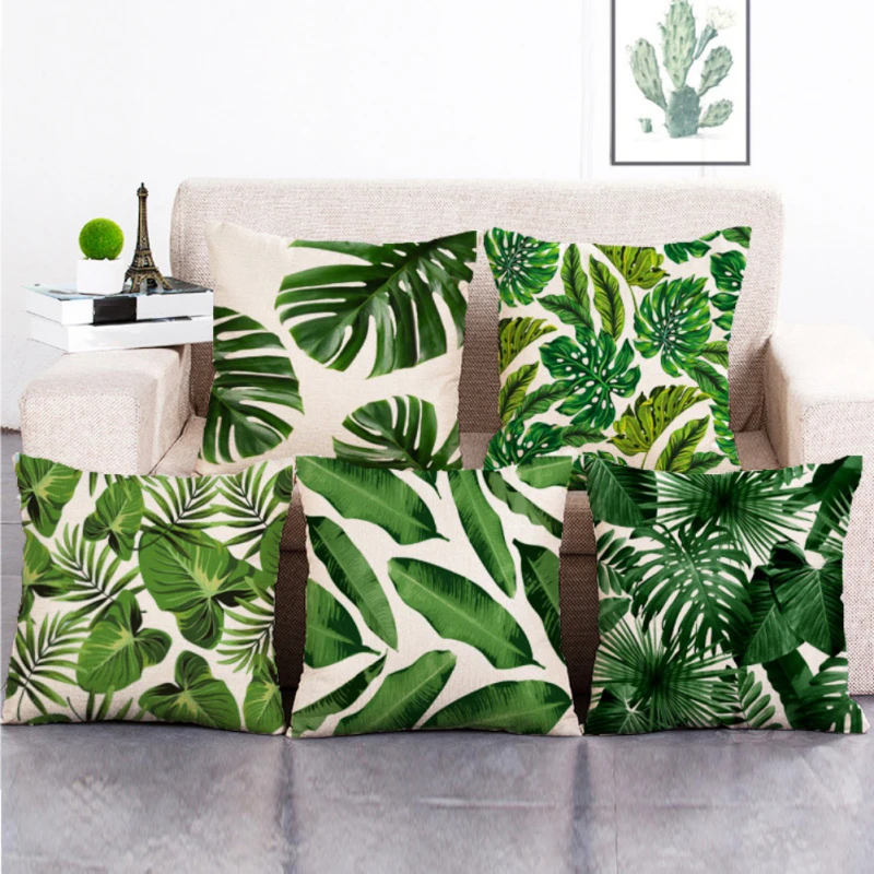 Tropical Plants Printed Cotton Linen Pillowcase Nordic Watercolor Square Throw Covers Home Cushion Pillowcase 5 Designs
Tropical Plants Printed Cotton Linen Pillowcase Nordic Watercolor Square Throw Covers Home Cushion Pillowcase 5 Designs