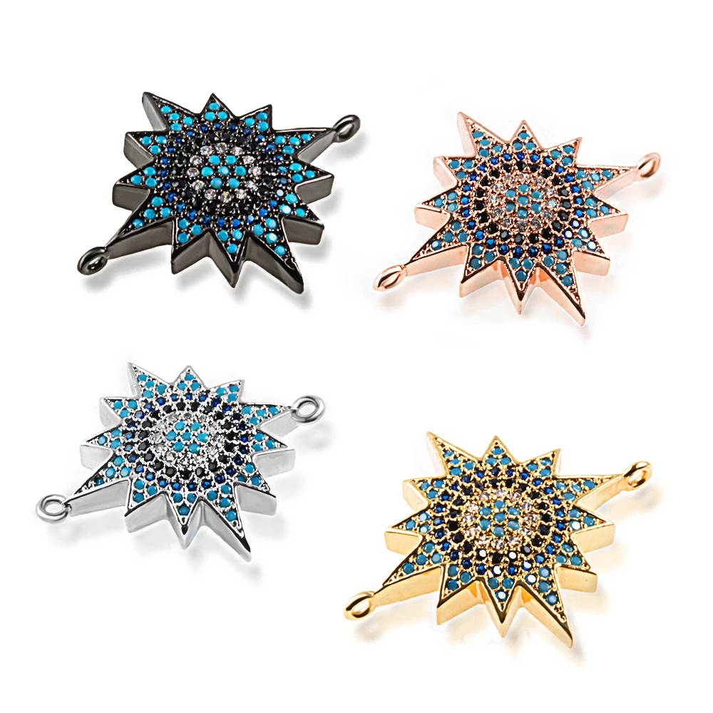 Micro Pave CZ zircon Disc hollow star charms connectors for women diy bracelet necklace pendant jewelry Snowflakes ZSS180
Micro Pave CZ zircon Disc hollow star charms connectors for women diy bracelet necklace pendant jewelry Snowflakes ZSS180