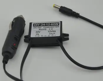 24V Step Down To 12V 5A Waterproof DC-DC Converter Car Power Buck Module Voltage Regulator With a Cigarette lighter Plug To DC
24V Step Down To 12V 5A Waterproof DC-DC Converter Car Power Buck Module Voltage Regulator With a Cigarette lighter Plug To DC
