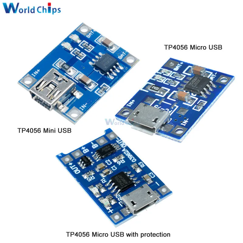 Mini Micro Type C USB 5V 1A 18650 TP4056 Lithium Battery Charger Module Charging Board With Protection Dual Functions 1A Li-ion
Mini Micro Type C USB 5V 1A 18650 TP4056 Lithium Battery Charger Module Charging Board With Protection Dual Functions 1A Li-ion