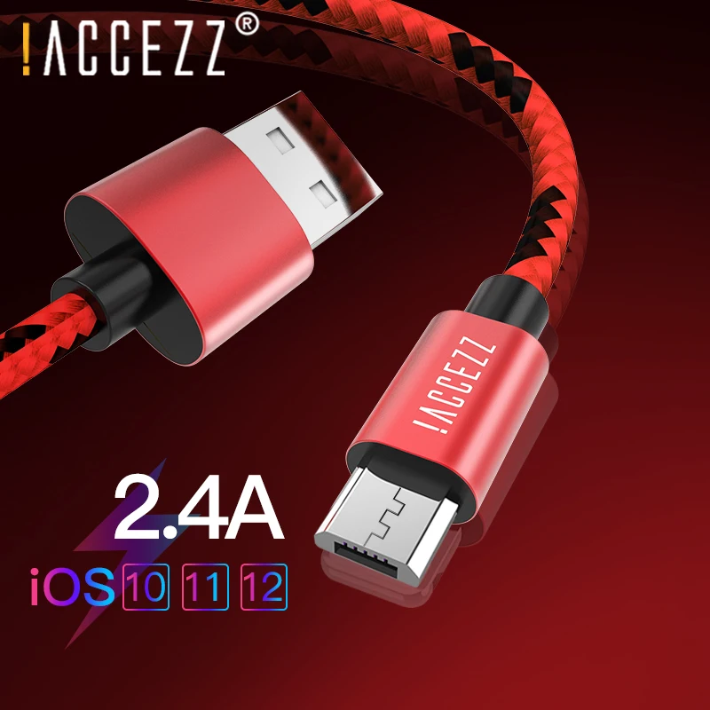 ! Кабель Micro USB ACCEZZ для Samsung Galaxy S7 S6 Edge Huawei Xiaomi Redmi 4 2A зарядный Дата-кабель телефона