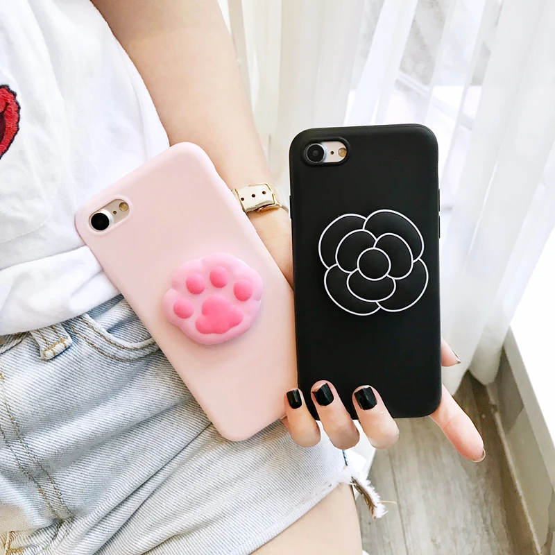 Cyato 3D cute Camellia cat claw Holder Ring PINK case for iphone 6 7 8 plus cover Soft TPU back cover For iPhone 8 Plus capa
Cyato 3D cute Camellia cat claw Holder Ring PINK case for iphone 6 7 8 plus cover Soft TPU back cover For iPhone 8 Plus capa