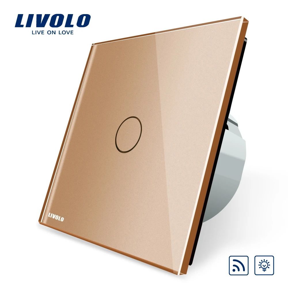 Livolo EU Standard Switch, VL-C701DR-13, Golden Glass Panel, AC 220~250V Remote& Dimmer Function Wall Light Switch(No Remote) Livolo EU Standard Switch, VL-C701DR-13, Golden Glass Panel, AC 220~250V Remote& Dimmer Function Wall Light Switch(No Remote)<br><br>Aliexpress