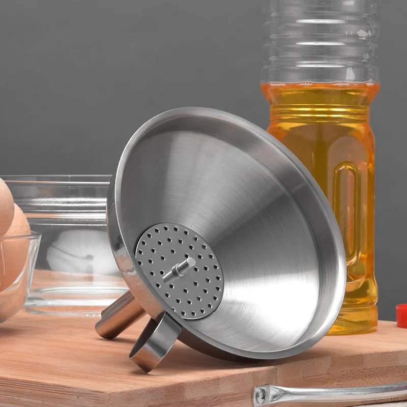 Stainless Steel Funnel Detachable Strainer Filter Transferring Essential Oils Liquid Fluid Funnel For Home Kitchen Tools
Stainless Steel Funnel Detachable Strainer Filter Transferring Essential Oils Liquid Fluid Funnel For Home Kitchen Tools