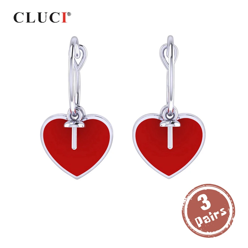 CLUCI 3 pair wholesale Silver 925 Fashion Earrings for Women Pearl Earrings Mounting 925 Sterling Silver Heart Hoop Earrings
CLUCI 3 pair wholesale Silver 925 Fashion Earrings for Women Pearl Earrings Mounting 925 Sterling Silver Heart Hoop Earrings
