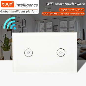 Amazon Alexa and Google Home WiFi Wall Light Switch US Tu ya Control Touch Glass Panel 2 gang 1way Smart Home
Amazon Alexa and Google Home WiFi Wall Light Switch US Tu ya Control Touch Glass Panel 2 gang 1way Smart Home