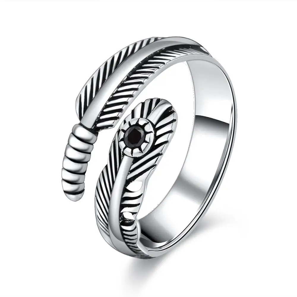 Vintage Antique Silver Feaher Rings for Women Adjustable Ring Fashion Prevent allergy sterling-silver-jewelry Girls Gift JZ443
Vintage Antique Silver Feaher Rings for Women Adjustable Ring Fashion Prevent allergy sterling-silver-jewelry Girls Gift JZ443
