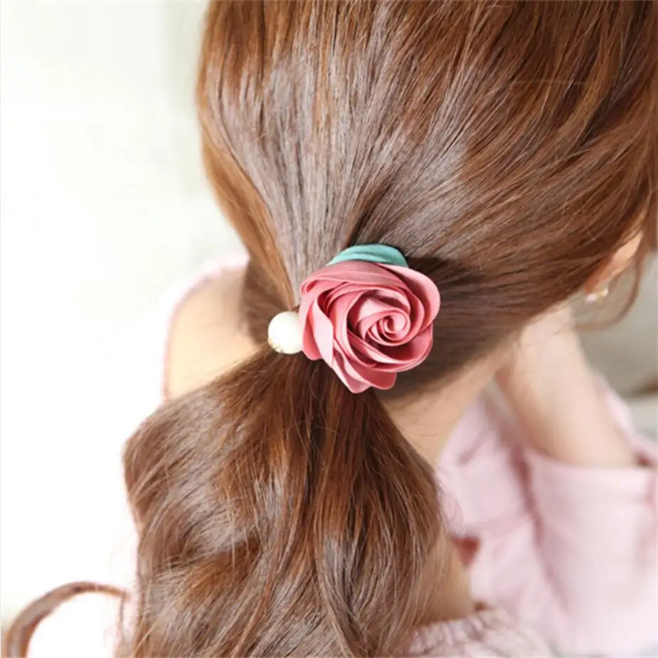 1PC Pearl Rose Flower Hair Rubber Elastic Hair Bands Black Elastic Gum Headwear Women Girl Ponytail Holders Hair Accessories
1PC Pearl Rose Flower Hair Rubber Elastic Hair Bands Black Elastic Gum Headwear Women Girl Ponytail Holders Hair Accessories