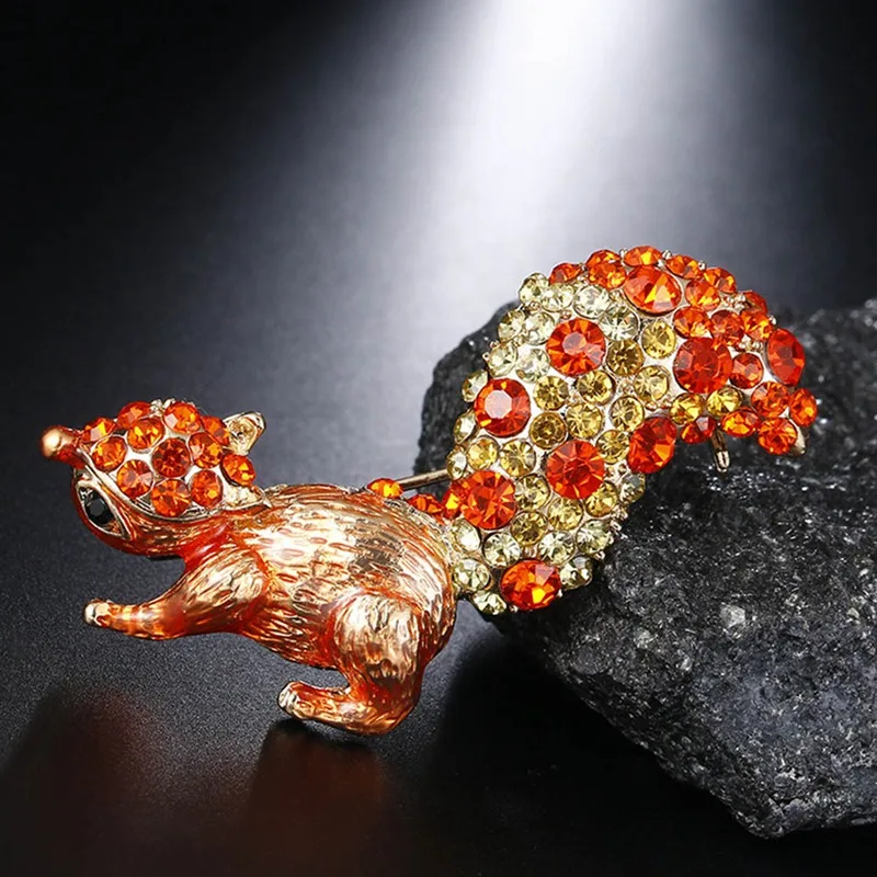 Alloy Orange Rhinestone Squirrel Brooches Women Men's Crystal Beautiful Animal Banquet Weddings Party Brooch
Alloy Orange Rhinestone Squirrel Brooches Women Men's Crystal Beautiful Animal Banquet Weddings Party Brooch