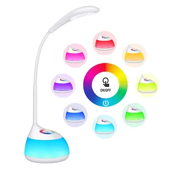 USB Dimmable LED Desk Table Lamp Kids Reading Light RGB Night Lights Flexible Gooseneck Touch Control Lampe De Bureau Bureaulamp
USB Dimmable LED Desk Table Lamp Kids Reading Light RGB Night Lights Flexible Gooseneck Touch Control Lampe De Bureau Bureaulamp