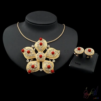Yulaili American Wedding Semi-precious stone Blue Red Gold Color Plating Big Pendant Brooch Necklace Earrings Two Jewelry Set
Yulaili American Wedding Semi-precious stone Blue Red Gold Color Plating Big Pendant Brooch Necklace Earrings Two Jewelry Set