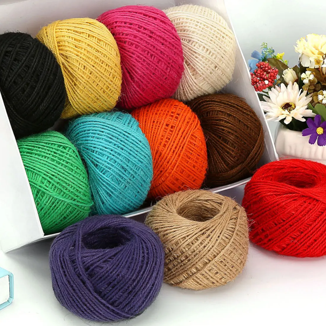 2mm 50m 15 Colors Rope Burlap Natural Fiber Jute Twine Rope Cord String Craft DIY Gift Decor Home Decoration
2mm 50m 15 Colors Rope Burlap Natural Fiber Jute Twine Rope Cord String Craft DIY Gift Decor Home Decoration