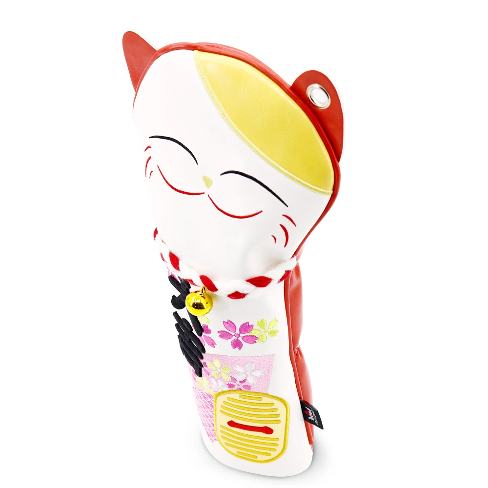 Craftsman Golf Driver Club Wood Head Cover Synthetic PU Leather Japanese Lucky cat Cherry blossoms Embroidery with Small bell
Craftsman Golf Driver Club Wood Head Cover Synthetic PU Leather Japanese Lucky cat Cherry blossoms Embroidery with Small bell