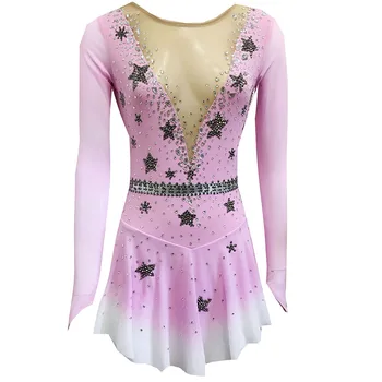 Pink Figure Skating Dress,Sleeveless Ice Skating Skirt,Spandex Competition Dresses,Turtleneck Collar Mesh Skirt
Pink Figure Skating Dress,Sleeveless Ice Skating Skirt,Spandex Competition Dresses,Turtleneck Collar Mesh Skirt