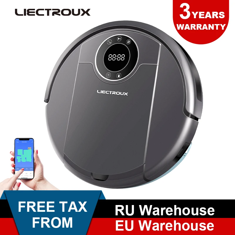 2021 LIECTROUX ZK808 Robot Vacuum Cleaner sweep Floor&Carpet WiFi App Map Navigation Water Tank 3KPa Suction Wet dry Mop home
2021 LIECTROUX ZK808 Robot Vacuum Cleaner sweep Floor&Carpet WiFi App Map Navigation Water Tank 3KPa Suction Wet dry Mop home